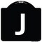 Signmission Sign with Letter J Heavy-Gauge Aluminum Architectural Sign, 18" x 18", BW-1818-22946 A-DES-BW-1818-22946 - alternate 1